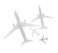 FUNNETOYU 4pcs Miniature Airplane Figurines Detailed Plastic Model Planes for Creative Micro Landscape Landscaping Ornament Kit for Airport Scene and Collection