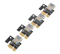 FUNNETOYU 4pcs Pci-e 1x to 16x Adapters Usb3.0 Mining Riser Cards with Stable Transmission, Pcb Material, Black Colour for Mining