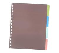 FUNNETOYU 4pcs Plastic Binder Dividers with Tabs for Loose-Leaf Notepad Index Organizer for Reports Presentations and Research