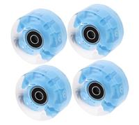 FUNNETOYU 4pcs PU Luminous Roller Skate Wheels for Outdoor Street Skates with Extra Grip for Concrete Asphalt Light Up Replacement Wheels for Roller Skating