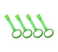 FUNNETOYU 4pcs Pull Up Rings for Playpen and Crib Safe Standing Assistance Handles for Walking Training Muscle Strength Development Accessories Easy Attach Green Rings