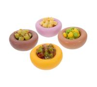 FUNNETOYU 4pcs Realistic Chinese Mantou Props Fake Food Model Simulation Steamed Buns for Display Photography Kitchen Decor Play Food Educational Use