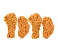 FUNNETOYU 4Pcs Realistic Fake Chicken Drumstick and Wing Models Food Decor for Home Display Photography Prop Compact
