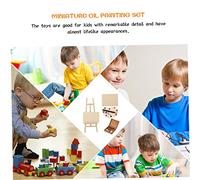 FUNNETOYU 4pcs Scale Art Studio Decor for Dollhouses Creative Crafting Accessories