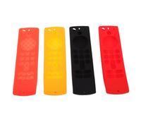 FUNNETOYU 4pcs Silicone Remote Cover Sleeve for Gen Voice Remote Shockproof Protective Shell with Anti-slip Grip Signal Transparent Replacement Case in Black