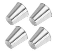 FUNNETOYU 4pcs Stainless Steel Shot Glasses Small Portable Reusable Drinking Cups for Spirits Sauces Condiments Compact Unbreakable Barware for Home Bar Restaurant Travel