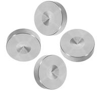 FUNNETOYU 4pcs Stainless Steel Speaker Spike Pads 23.5mm X 7mm Anti-vibration Feet Pads Audio Shock Absorber Speaker Isolation Stand for Hifi Subwoofer Amplifier