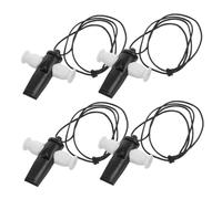 FUNNETOYU 4pcs Tri-tone Samba Whistles Plastic Musical Instrument for Coaches Teachers Boys and Girls Educational Toy Percussion Whistle for Dance Sports and Music Practice