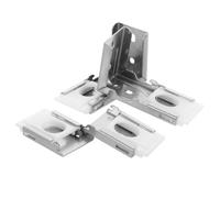 FUNNETOYU 4pcs Vertical Blind Support Brackets L Shaped Mounting Clips Alloy Window Shade Hardware 7.2x4.1x3cm Swivel Design for Residential and Hotel Use Sturdy Blind Repair Parts