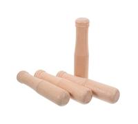 FUNNETOYU 4pcs Wooden Pestle with Large Polished Heads for Efficient Garlic Crushing and Spice Grinding Manual Kitchen Tool for Easy Masher Use and Quick Cleanup