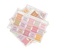 FUNNETOYU 5 Sheets Bohemian Index Tabs Stickers for Bible Study Easy to Read Decorative Labels for Quick Passage Reference and Book Organization
