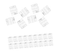 FUNNETOYU 50pcs Fake Ice Cubes Non-melting Reusable Faux Ice Cubes Plastic and Resin Irregular Shape with Smooth Finish for Food Displays and Cake Shop Decor