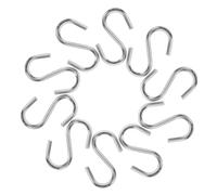 FUNNETOYU 50pcs Mini S Hooks Small Iron Metal Hanging Connectors for Jewelry Crafts Christmas Decorations Scratch-Resistant Rounded Ends Multipurpose Panel Display