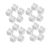 FUNNETOYU 50pcs Reusable Fake Ice Cubes Acrylic Square Display Ice Cubes with Realistic Appearance for Fish Tanks Decorative and Visually Attractive Photo Props