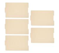 FUNNETOYU 5pcs 210g Manila Paper File Folders for Office and School Filing, Pressboard Hanging Paper Folder Organizer for Documents and Homework Storage