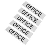 FUNNETOYU 5pcs Aluminium Alloy Office Door Signs for Meeting Lightweight Metal Plaques for Wall Decoration Easy Install English Office Signage for Business Workspace