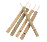 FUNNETOYU 5pcs Bamboo Bird Call Flute Set Outdoor Bird Whistle Instrument for Beginners for Training and Wildlife Exploration