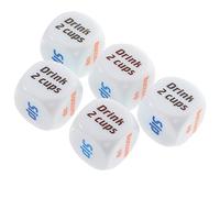 FUNNETOYU 5pcs Drinking Game Dice Props for Adults for Parties Ktv and Entertainment Centers Lightweight and Reusable Game Accessory