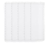 FUNNETOYU 5pcs Lace Blank Cross Stitch Bookmark Polyester with Lace Pattern Reading Progress Versatile Application for Embroidery Projects and Reading Magazines Books