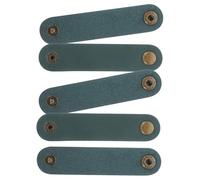 FUNNETOYU 5Pcs Leather Cable Organizer Straps Reusable Cord Wraps for USB Charging Earphone Cables Cowhide Wire Holders to Prevent Tangling and Damage