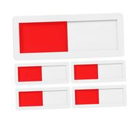 FUNNETOYU 5pcs Sliding Privacy Door Signs White Square Clear Occupied Vacant Indicators for Home Office Conference Hotel Use Easy Status Change
