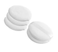 FUNNETOYU 5pcs White Cut Velour Makeup Cushion Pads Set for Makeup Application and Avoiding Cosmetic Waste, Simple Shaped Powder Applicators for Birthdays and Christmas