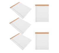 FUNNETOYU 5pcs White Legal Pad Perforated Writing Notepads College Ruled Desk Pad Paper for Office Home Business School Memo Note Taking