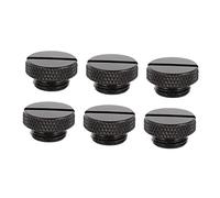 FUNNETOYU 6 PCS Plug Fitting for Water Cooling System Hand Tighten Stop End Durable Corrosion for DIY Computer Enthusiasts