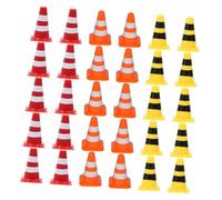 FUNNETOYU 60pcs Mini Traffic Cones for Plastic Training Traffic Barricade in Red Yellow Orange Educational Road Safety Signs for Interactive Learning and Realistic Role Play