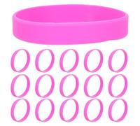 FUNNETOYU 60pcs Solid Color Silicone Wristbands Bulk Pack Plain Stretch Bracelets for Sports Events Party Favors Team Identification and Group Activities Unisex Wristbands for Men and Women