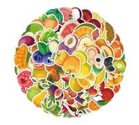 FUNNETOYU 60PCS Waterproof Cartoon Fruit Stickers for Scrapbooking DIY Decoration Suitable for Boys and Girls Teens and Adults Self-Adhesive Great for Journals Bottles and Notebooks
