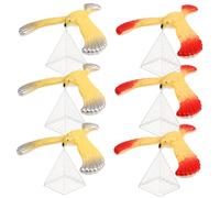 FUNNETOYU 6pcs Balancing Eagle Lightweight Educational Plastic Birds for Early Learning Development Simple Structure Fun Random Color