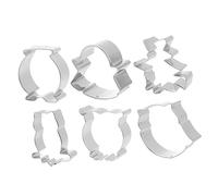 FUNNETOYU 6Pcs Halloween Stainless Steel Cookie Molds DIY Baking Tools Small Safe for Home Kitchen Restaurants Cake Shops with Owl Witch Ghost Designs