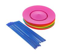FUNNETOYU 6pcs Juggling Spinning Plates with Hand Sticks Set for Circus and Stage Performances Safe Balanced Acrobatics Equipment for Visual Impact and Skill Display