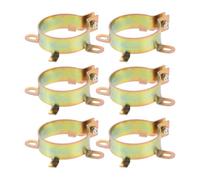 FUNNETOYU 6pcs Mm Electrolytic Capacitor Mounting Clamp with Two-Hole Iron Bracket, Golden Retaining Clip for Electronics, Effortless Installation for LED Driver Maintenance and Circuit