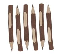 FUNNETOYU 6pcs Natural Tree Branch Wooden Pencils for Preschoolers Bark Pencils for Writing Sketching Journaling Classroom Art Projects