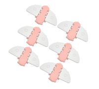 FUNNETOYU 6pcs Pink Sliding Window Locks Safety Buckles Theft Protection Impact Resistant Adhesive Glass Door Locks for Home Childproofing