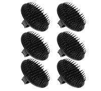 FUNNETOYU 6pcs Plastic Hair Scalp Massage Brush with Ergonomic Design and Easy to Hold Features Round Hair Brush Men for Scalp Exfoliating and Dandruff Removal and Massage