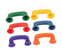 FUNNETOYU 6pcs Plastic Reading Phones for Auditory Feedback Telephone Model in Bright Colors Speech Therapy Tool for Pronunciation Classroom Manipulatives for Preschool and Elementary