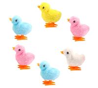 FUNNETOYU 6Pcs Plush Clockwork Wind Up Chick for Compact Jumping Chicken with Spring Action Fun Easter and Holiday Boredom Busters