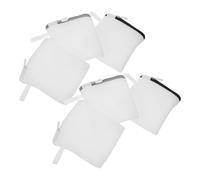 FUNNETOYU 6pcs Small Mesh Laundry Bags with Zipper, Thickened Nylon Fabric, Anti-tangle Laundry Pod Storage and Protection, Multi-color Set for Washing Delicates and Travel, White Black Gray