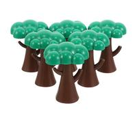 FUNNETOYU 6pcs Small Plastic Model Trees for Train Layouts Easy DIY Miniature Greenery for Railroad Scenery Compatible Landscape Model Tree Supplies for Boys Train and Architecture