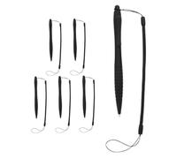 FUNNETOYU 6pcs Stylus Pen with Elastic Strap and Holder for Tablets Anti-lose Leash for Drawing Writing and Gaming Resistive Screens