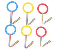 FUNNETOYU 6pcs Toddler Walking Rope and Safety Leash for Preschool Children, Sturdy Adjustable Strap with Single Rings in Blue, Red, and Yellow, Kindergarten Walking Aid for Child Supervision