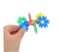 FUNNETOYU 70pcs Snowflake Building Blocks Set for Portable Storage Box Colorful Interlocking Pieces for Creative Problem Solving Sensory Exploration and Language Development Educational