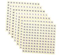 FUNNETOYU 7Packs Clothing Label Stickers Adhesive Round Apparel Tags Xs to XXXL Printed Skin Friendly for Easy Sorting and Identification