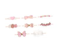 FUNNETOYU 8pcs Baby Hair Bow Headband Set for Newborns and Infants, Elastic Flower Hairband Handmade Bow Design, Soft Non-slip Hair Accessories for Girls and Babies