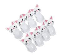 FUNNETOYU 8pcs Cat Shape Kitchen Bag Clips Multipurpose Food Sealing Clips for Snack Bread Potato Chip Bags Compact Lightweight White