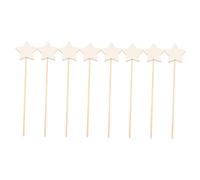 FUNNETOYU 8Pcs DIY Wooden Fairy Wands Smooth Polished Star Shape Craft Sticks for Coloring Party Art Projects Birthday Gift for Adults