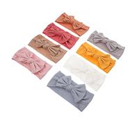 FUNNETOYU 8pcs Girls Hair Bands Hair Bows Soft Elastic Newborn Knot Headband Head Wraps Turban Bands for Boy Girl